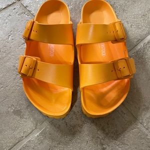 Birkenstock Orange EVA Arizona Two-Strap Sandals